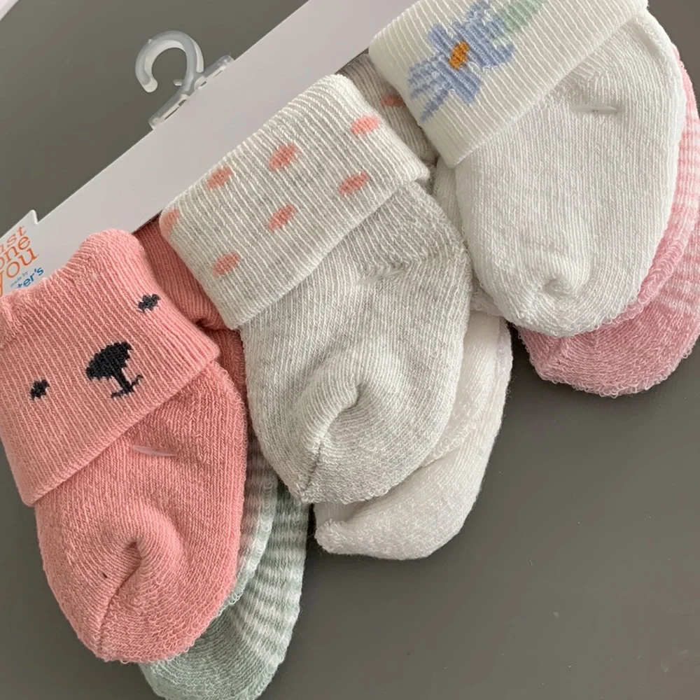 Just One You by Carters Baby Girl’s Alt Terry Socks 6 Pack